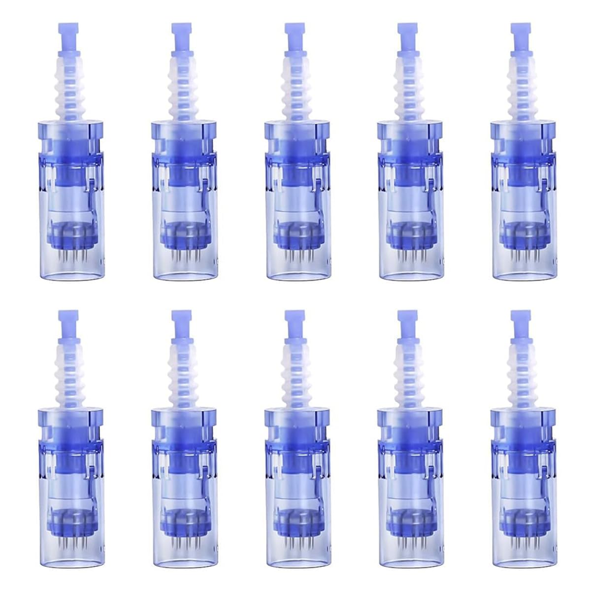 Dr Pen microneedling cartridge closeup with 12-pin 0-25mm needles for at-home use