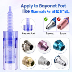 Dr Pen microneedling cartridge packaging shows 10-pack for convenient home treatment