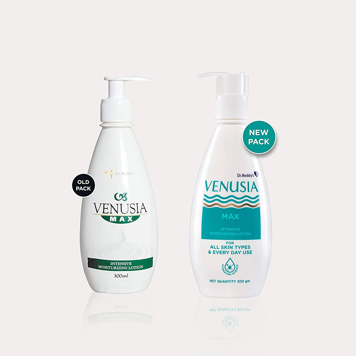 Dr. Reddy's Venusia MAX being applied for daily hydration.