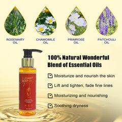 Dr.RZdfa Body Firming Oil pump demonstrates easy non-greasy daily use