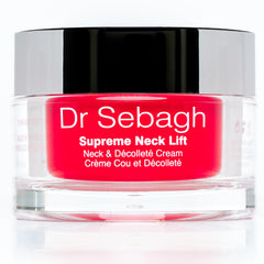 Dr Sebagh Supreme Neck Lift bottle shows premium neck firming formulation