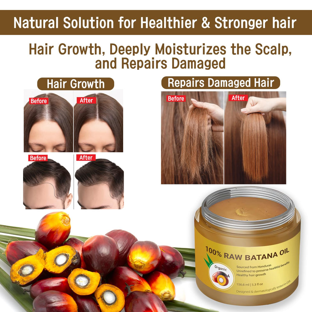 Batana Oil on damaged hair strands showing repair and shine