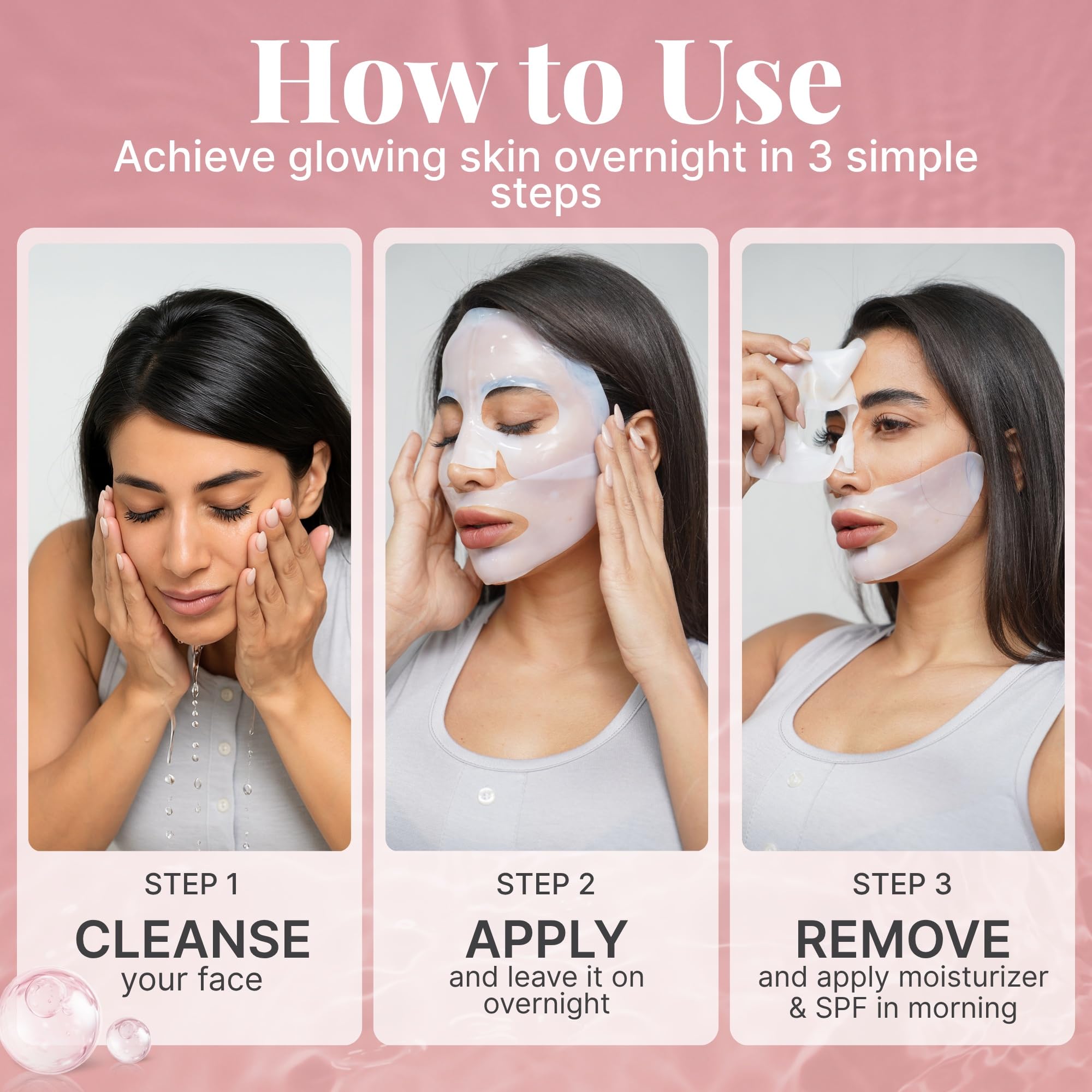 Niacinamide and glutathione in Dr. Sheen mask for brightness.