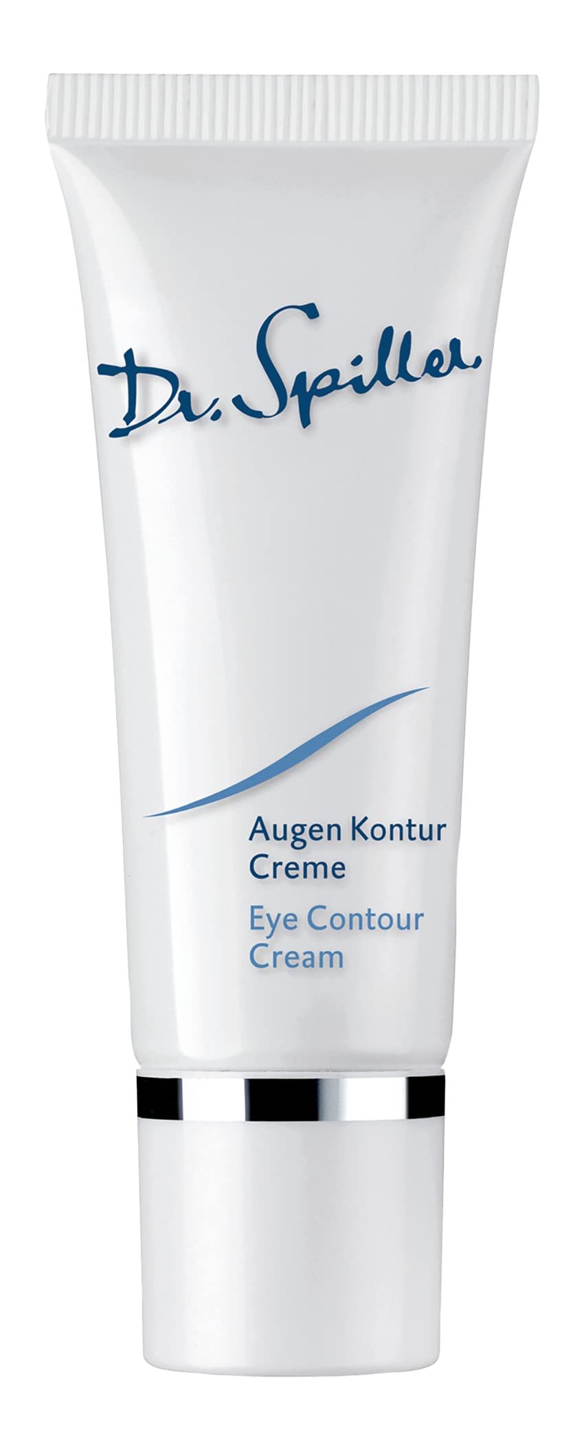 Dr. Spiller Eye Contour Cream application showing lightweight hydration for the eye area