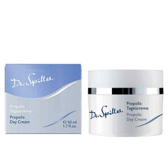 Dr. Spiller Propolis Day Cream bottle promoting balanced skin and clear complexion.