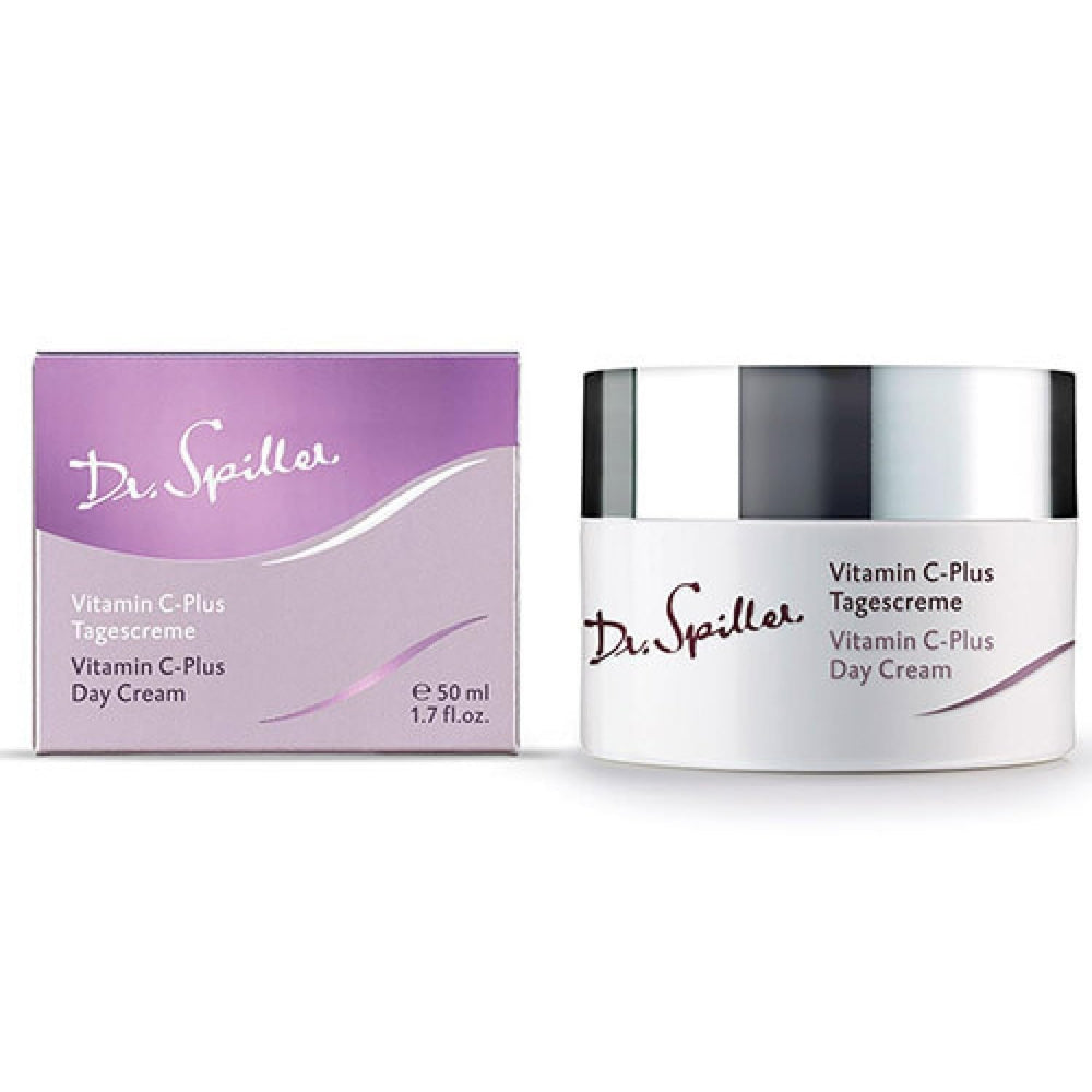 Dr. Spiller Vitamin C-Plus Day Cream jar for daily hydration and antioxidant care.