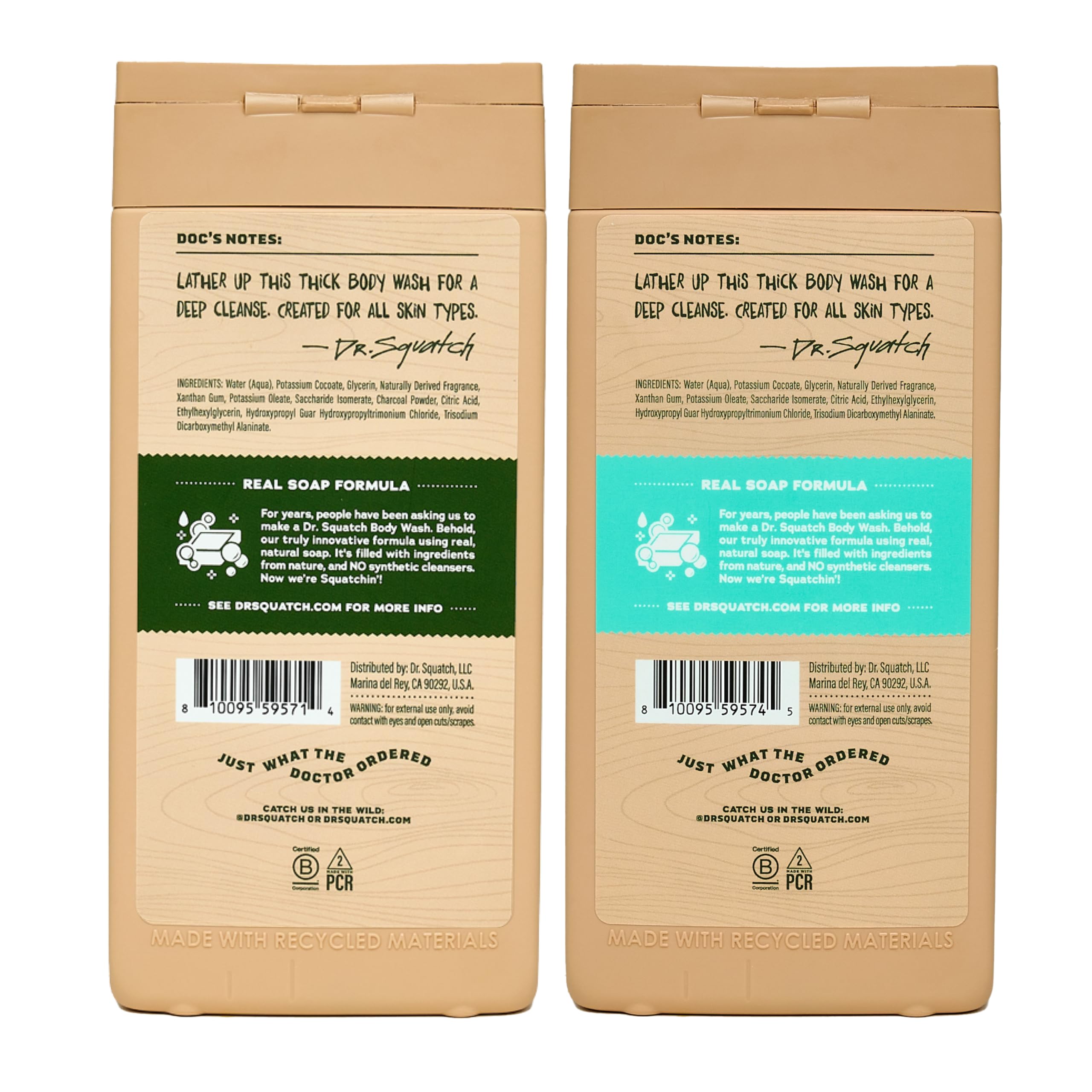 Dr. Squatch 2-pack packaging highlights value and extended supply.