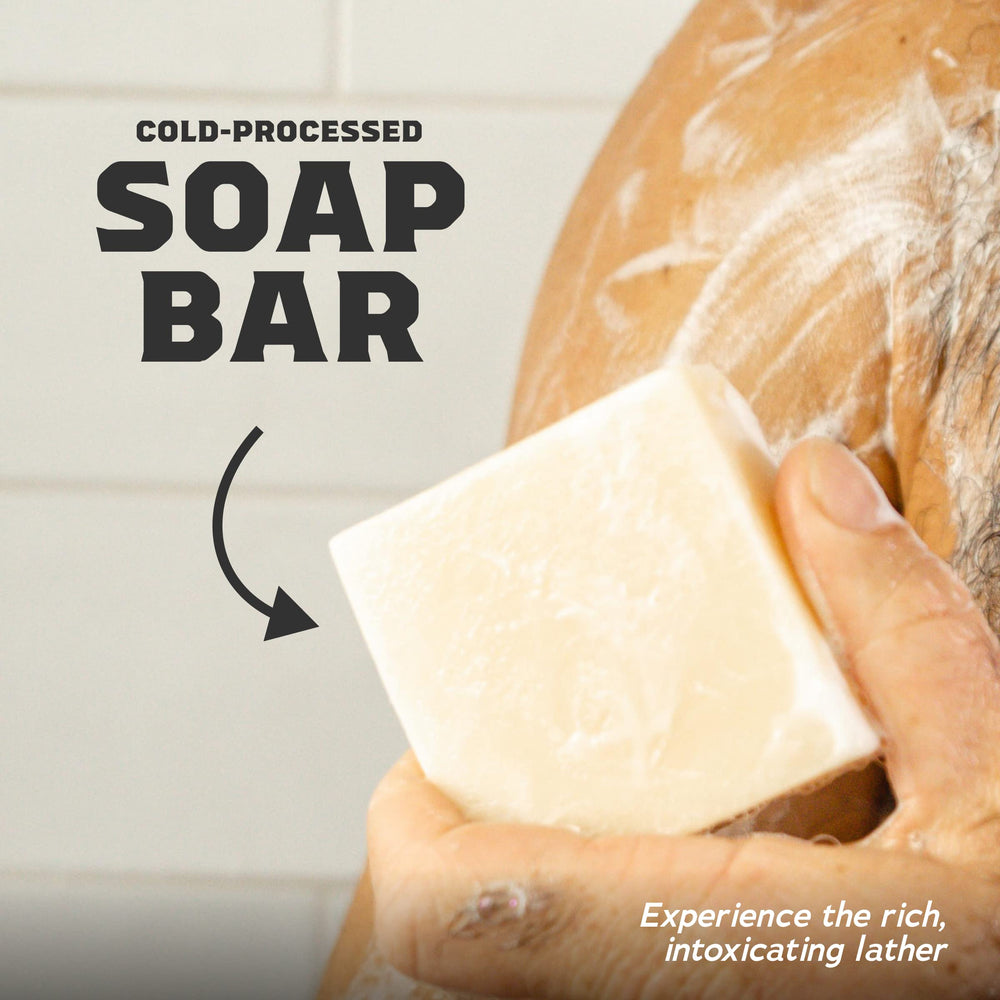 Dr. Squatch Alpine Sage bar soap for men's daily ritual and refreshed skin.