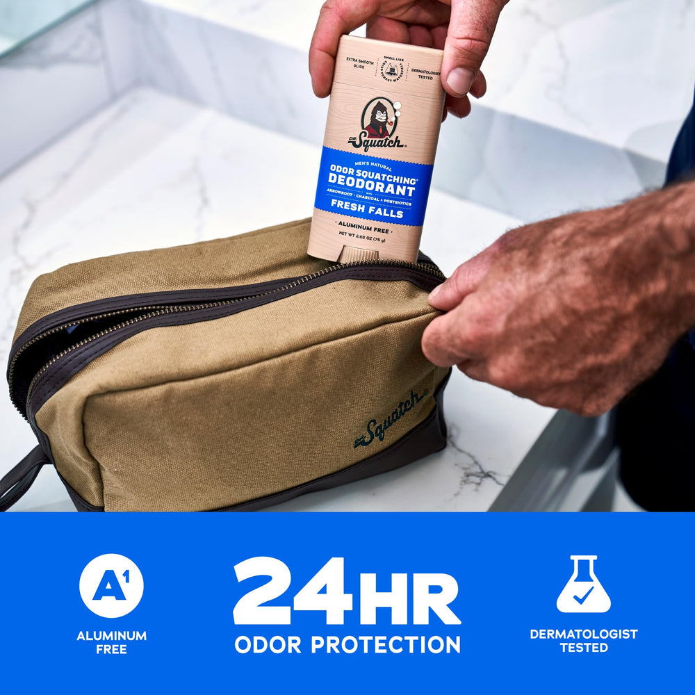 Dr. Squatch Arrowroot and charcoal deodorant for moisture control
