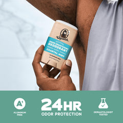 Dr. Squatch uses arrowroot, charcoal, and postbiotics to defend against odors.