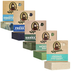 Dr. Squatch Coastal Mist bar soap for men, refreshing scent and cleansing action.