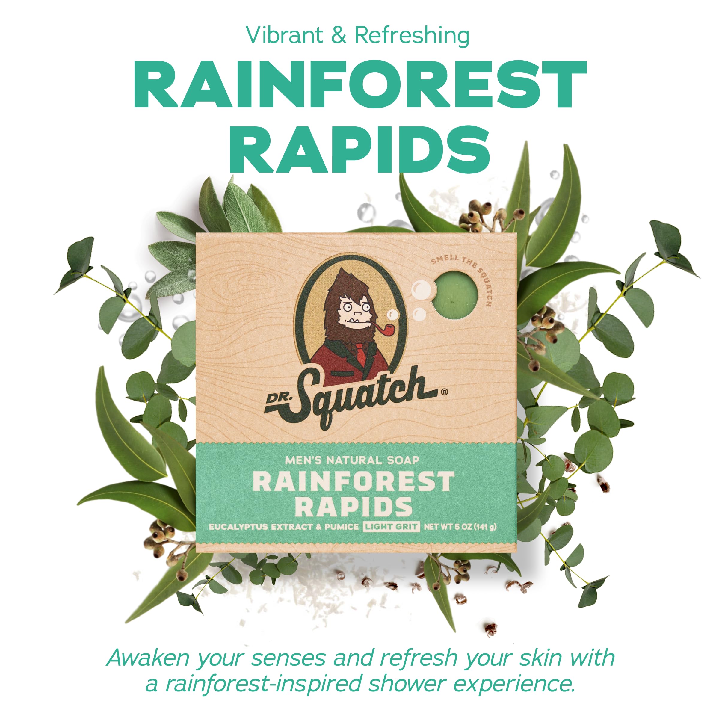 Dr. Squatch Coconut Castaway bar with tropical scent for relaxation