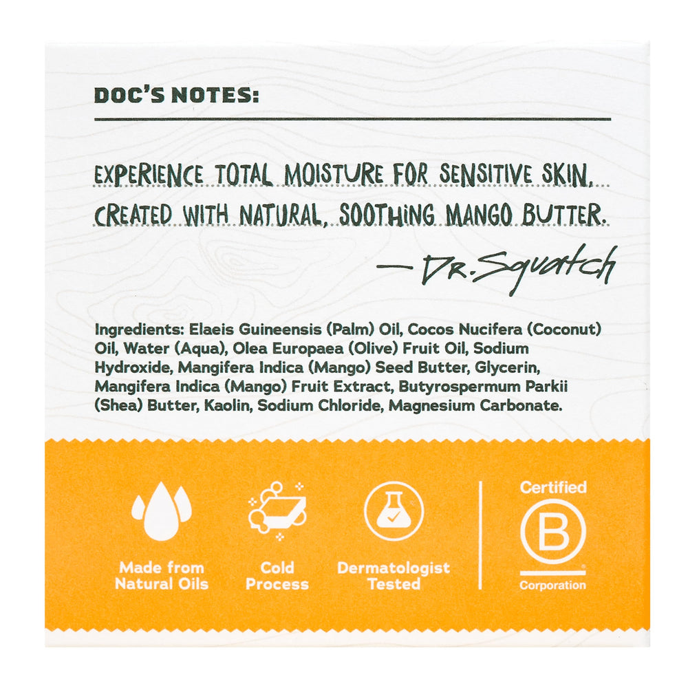 Dr. Squatch Cold process handcrafted soap highlights natural ingredients