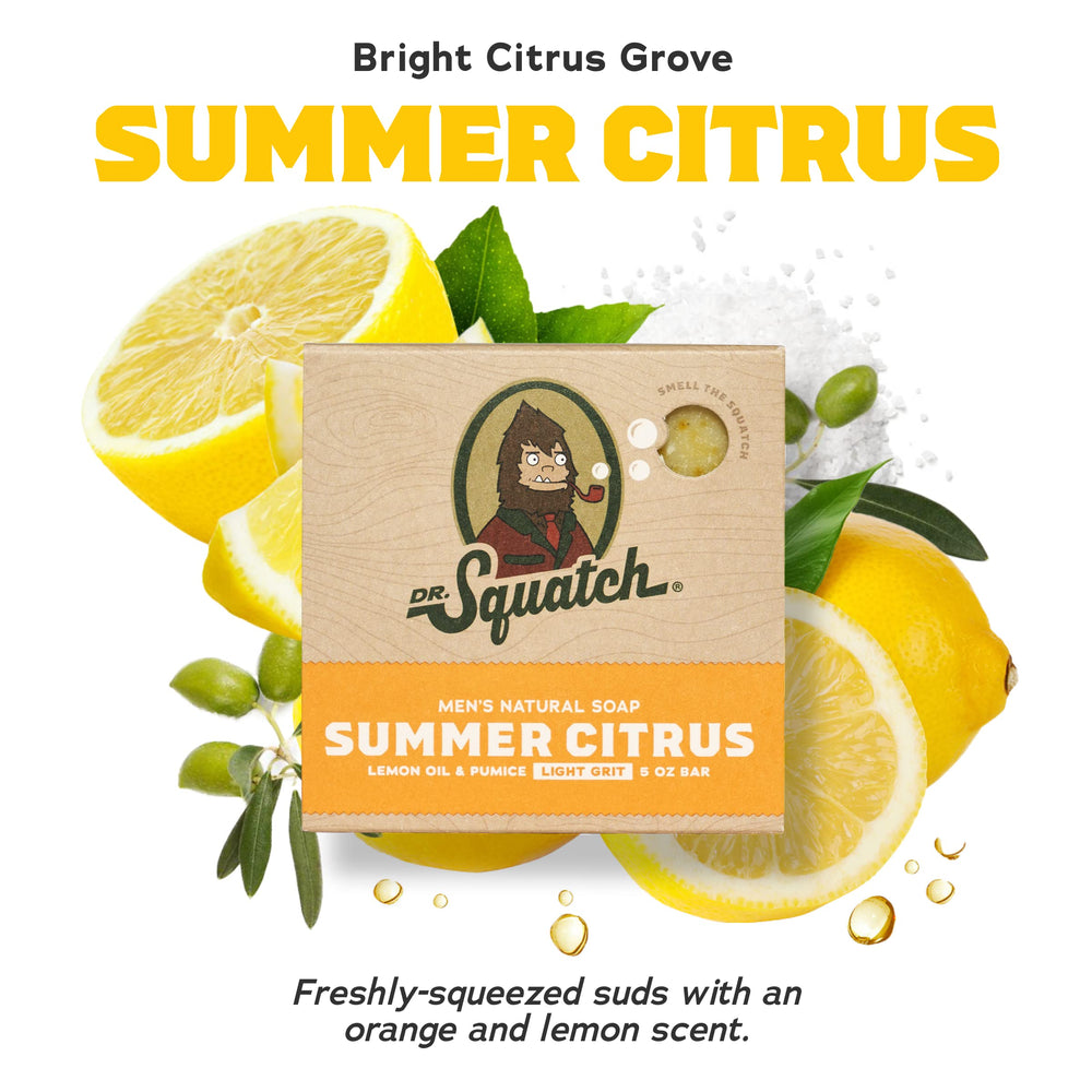 Dr. Squatch Cool Fresh Aloe bar soap, cooling lather for daily showers.