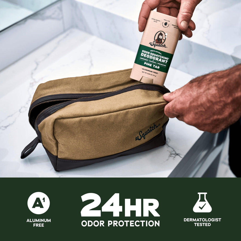 Dr. Squatch Cool Fresh Aloe deodorant stick with aluminum-free protection.