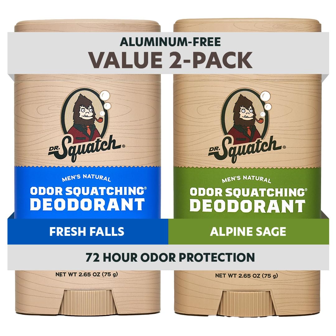 Dr. Squatch Alpine Sage deodorant stick closed for daily use with long-lasting scent.