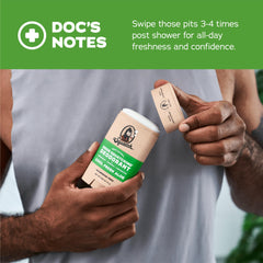 Dr. Squatch aluminum-free formula uses natural ingredients for sensitive skin.
