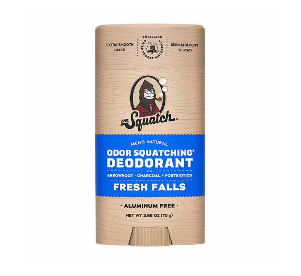 Dr. Squatch ingredients arrowroot charcoal probiotics for natural protection
