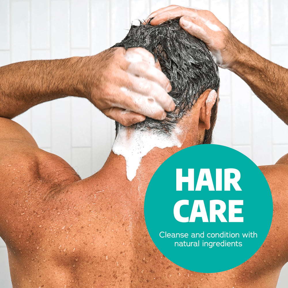 Naturally-derived fragrance from Coconut Castaway offers a clean, masculine scent.