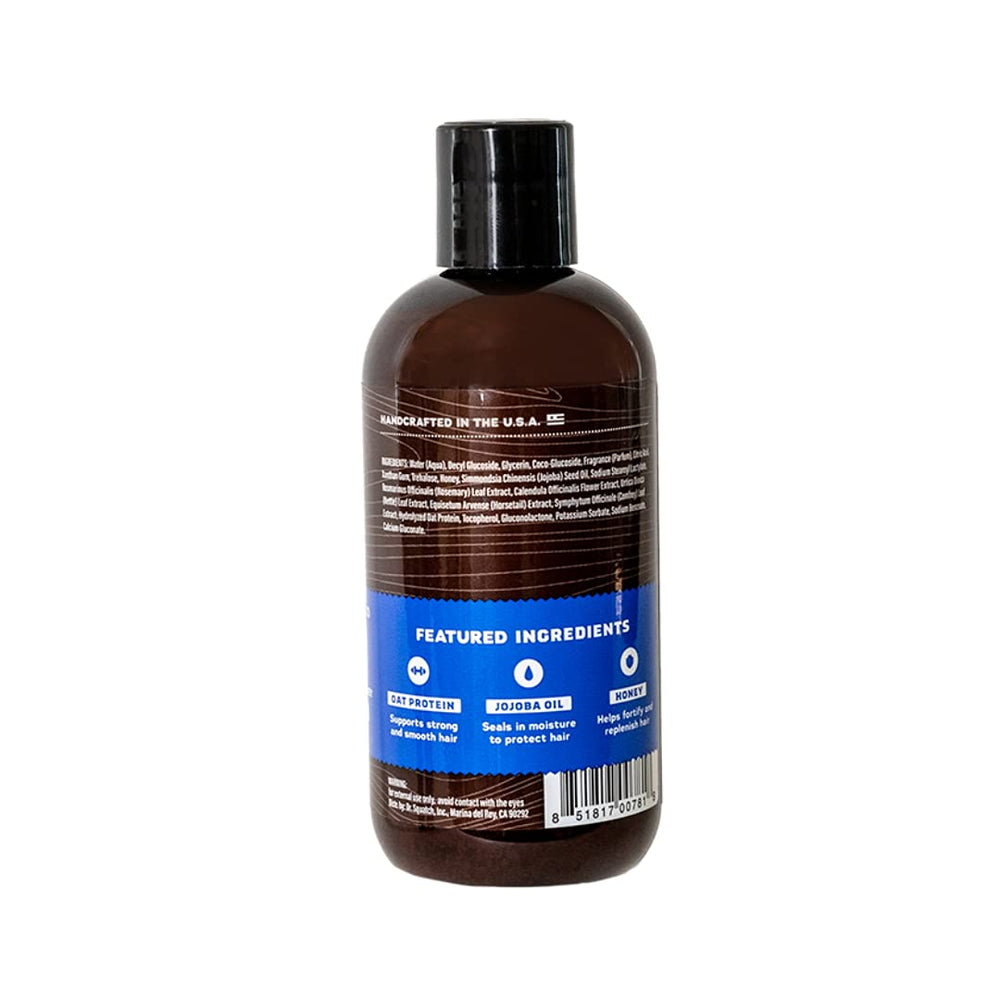 Dr. Squatch Fresh Falls Shampoo applying to hair during shower for a clean feeling
