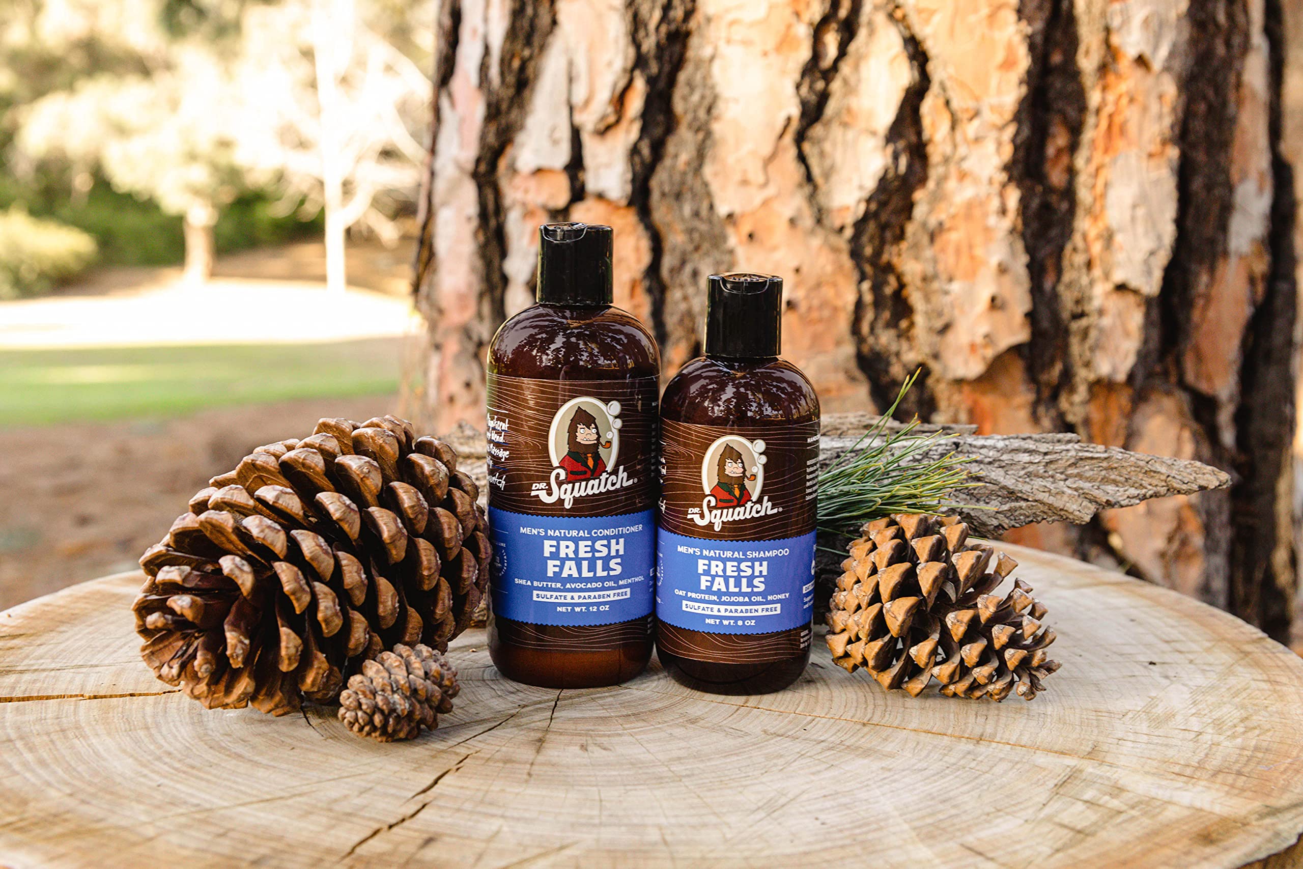 Dr. Squatch Fresh Falls Shampoo rich lather ready for a thorough, refreshing cleanse