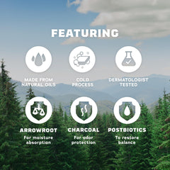 Dr. Squatch Fresh Falls soap highlighting forest freshness for an energizing shower