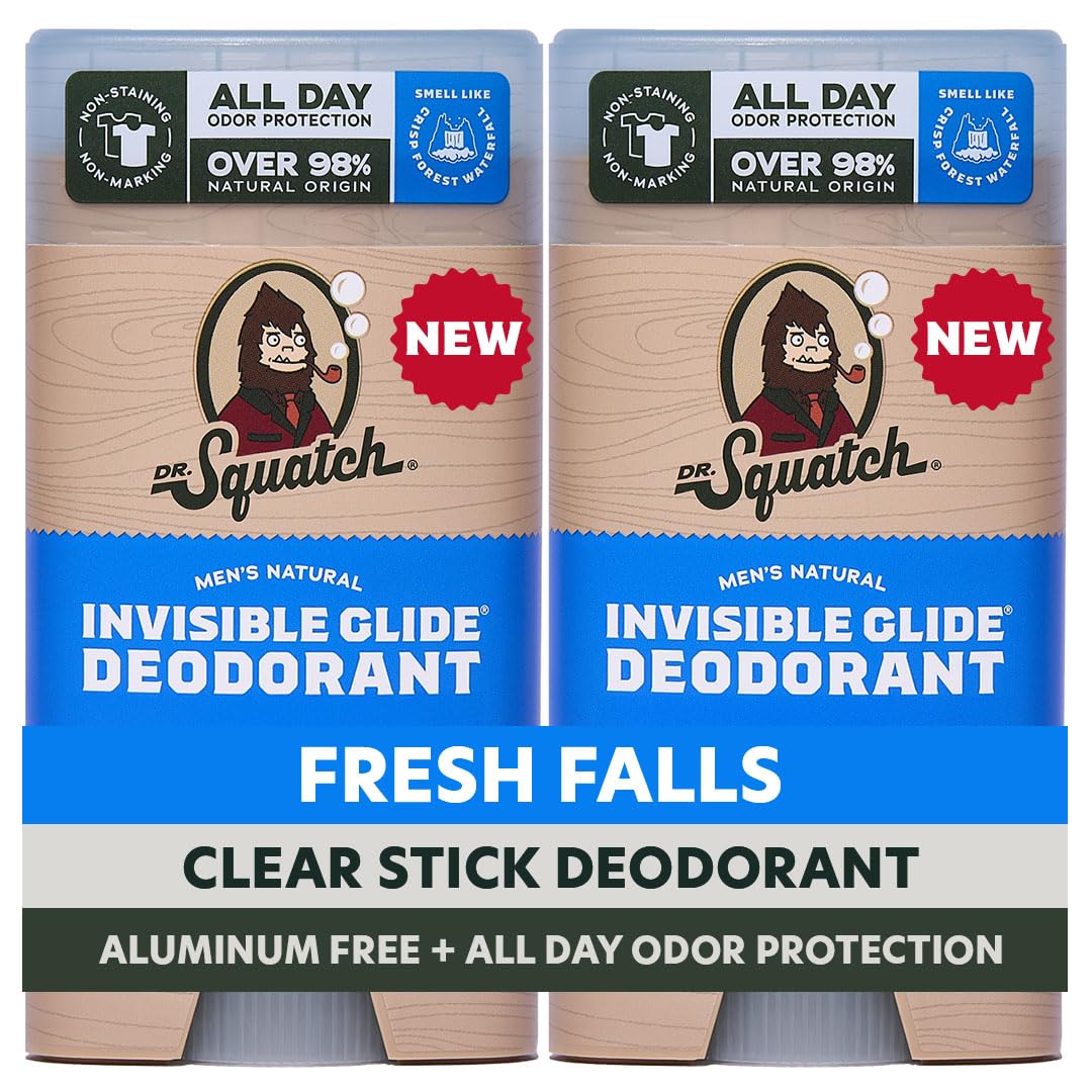 Dr. Squatch Invisible Glide deodorant bottle close-up showing smooth, invisible protection.