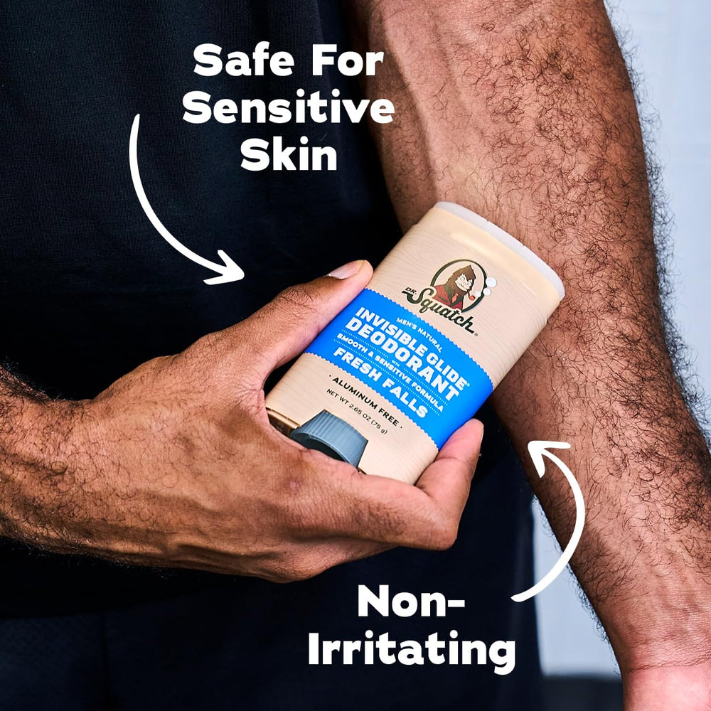 Dr. Squatch Invisible Glide bottle on counter ready for daily use.