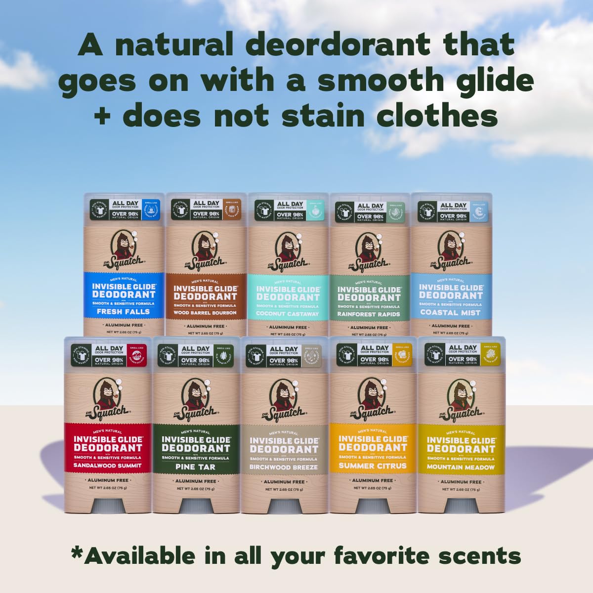 Dr. Squatch Invisible Glide in use provides reliable, long-lasting odor defense.