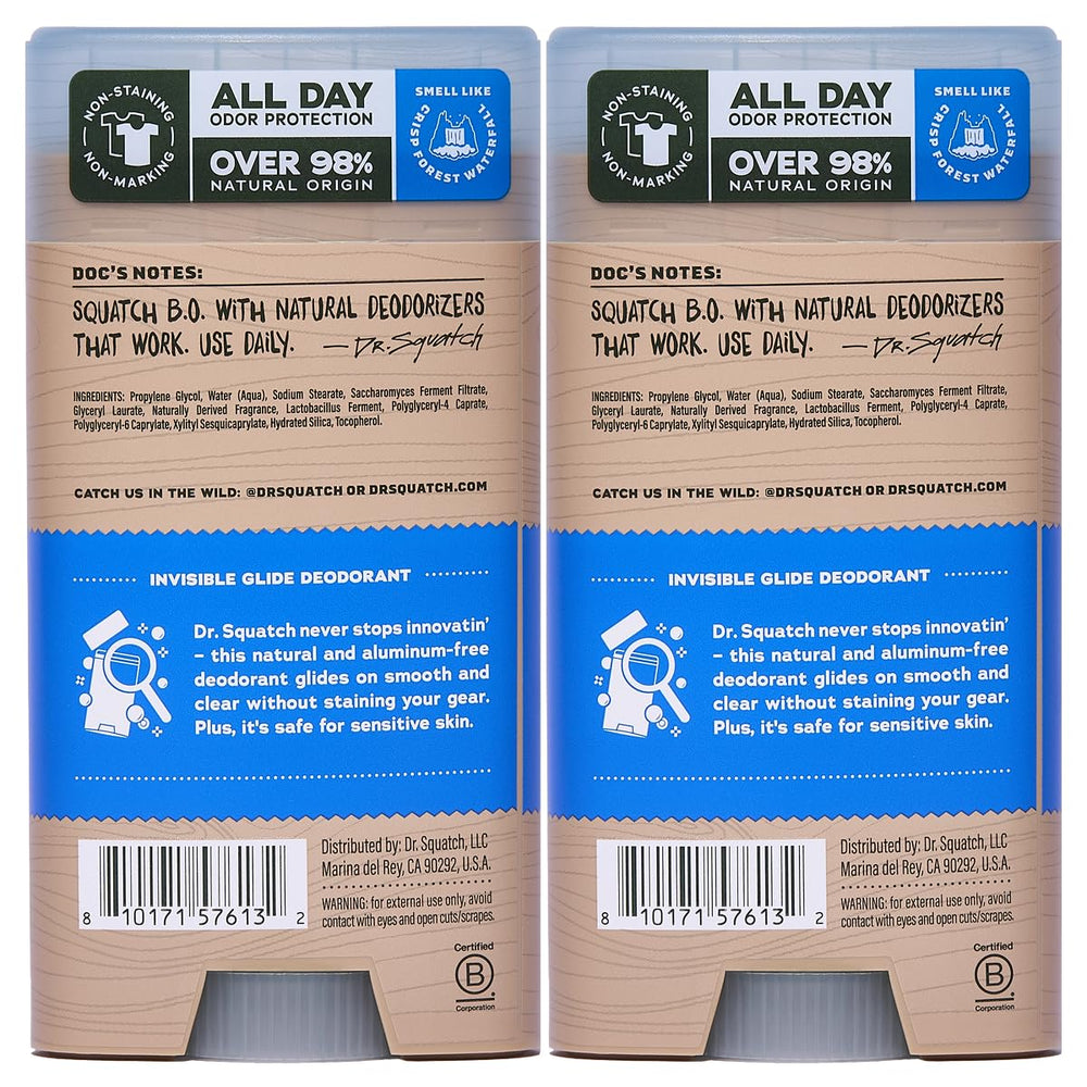 Dr. Squatch Invisible Glide two-pack pack shot highlighting easy, repeatable use.