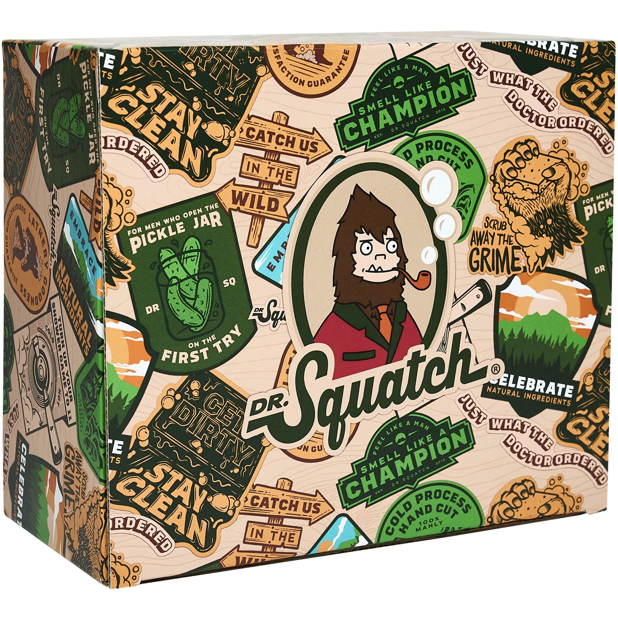 Dr. Squatch soaps featuring kaolin clay for gentle cleansing and skin comfort.