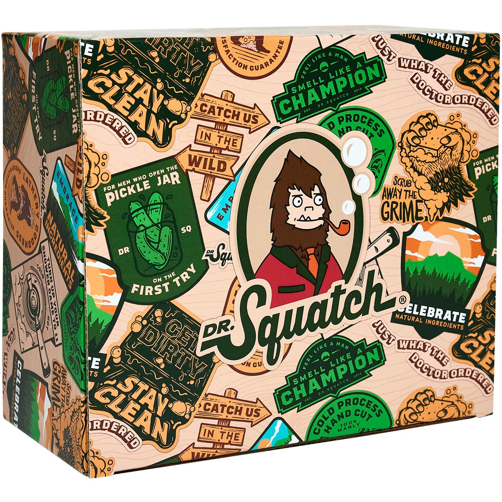 Dr. Squatch soaps featuring kaolin clay for gentle cleansing and skin comfort.