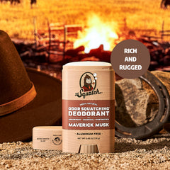 Dr. Squatch Maverick Musk three-pack packaging highlighting aluminum-free formula