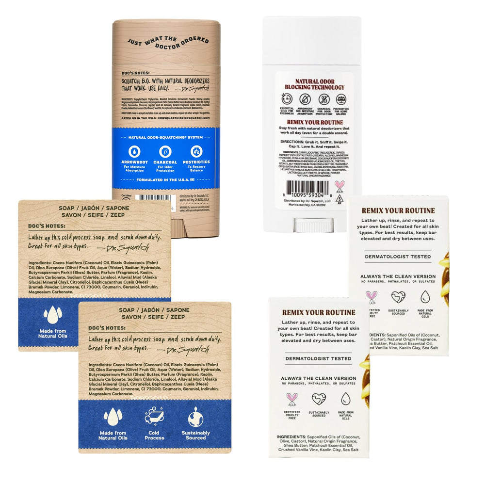 Dr. Squatch fragrance origin highlighting natural origins and clean formulation