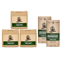Dr. Squatch Pine Tar Body Wash 3-pack bottles for daily cleansing and fresh scent
