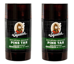 Dr. Squatch Pine Tar deodorant 2-pack front view for daily odor control