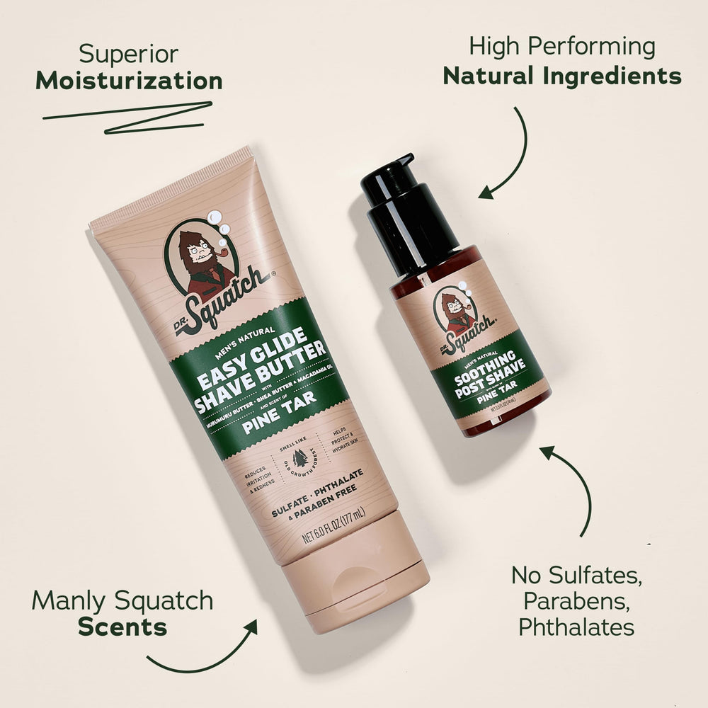 Dr. Squatch Soothing Post-Shave Moisturizer softens skin after shaving