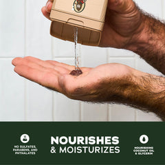 Dr. Squatch Rainforest Rapids bottle offering a lively, refreshing scent for showers.