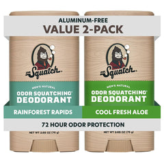 Dr. Squatch Rainforest Rapids deodorant stick for all-day odor control.