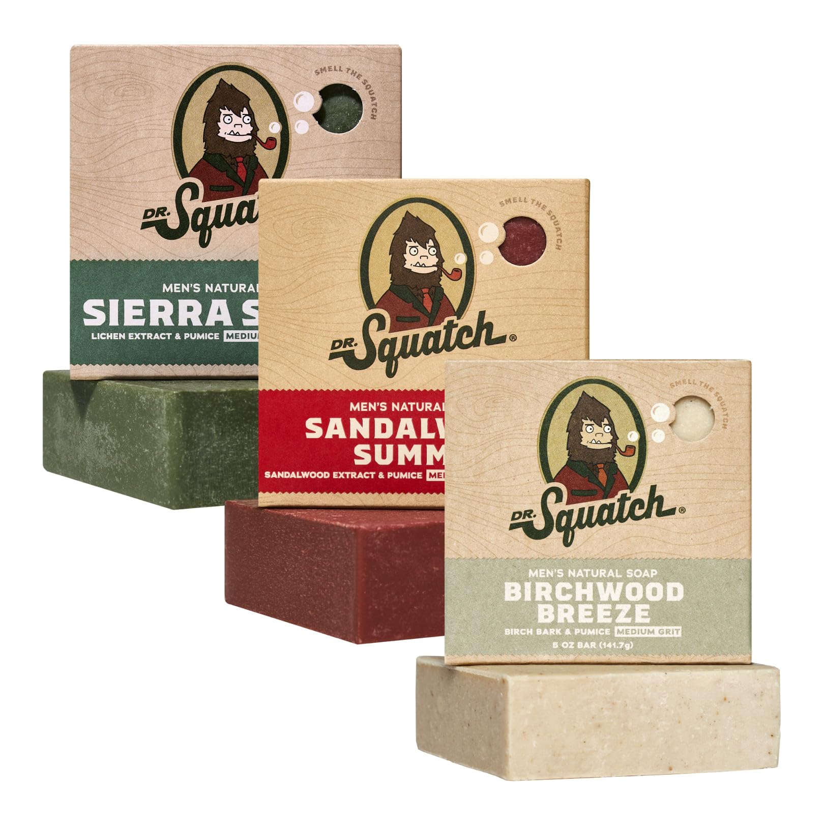 Dr. Squatch Sierra Storm bar soap for men with a refreshing, rich lather.