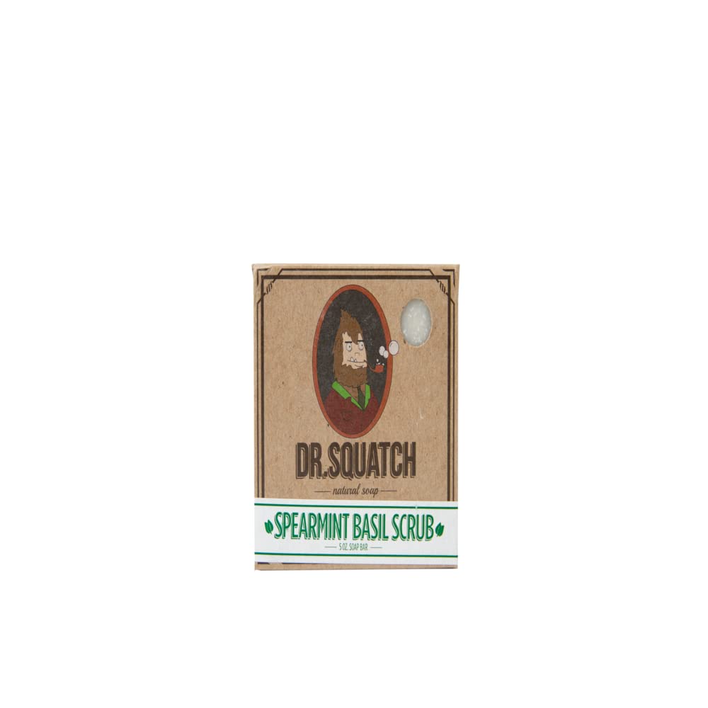 Dr. Squatch Spearmint Basil bar soap for daily cleansing and refreshing mornings.