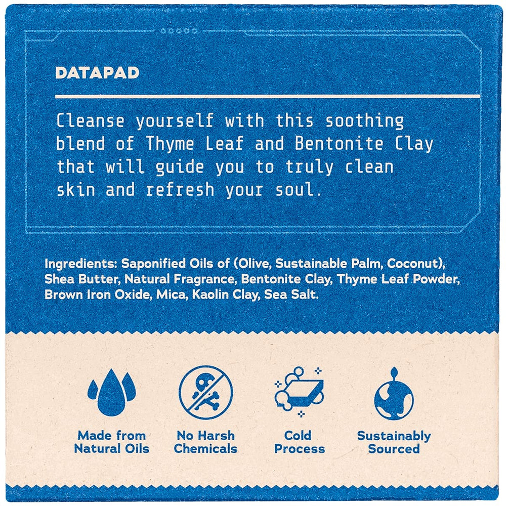 Dr. Squatch Star Wars soap close-up texture reveals rustic, natural-bar craftsmanship.