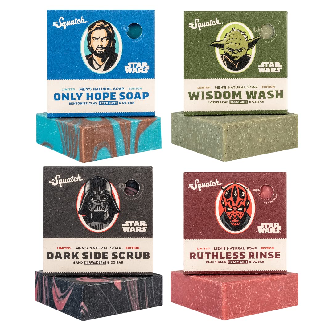 Dr. Squatch Star Wars Soap Collection pack shot for daily grooming with natural ingredients.