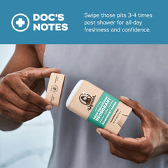 Dr. Squatch three-pack deodorant display highlights convenient daily protection.