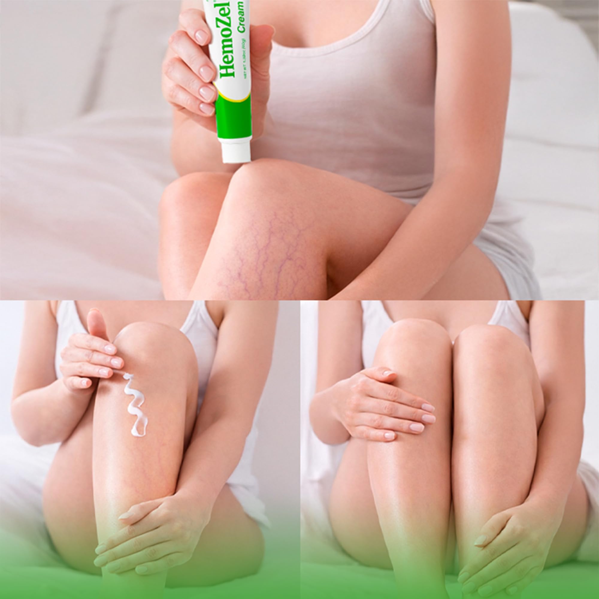 Dr. T HemoZel Cream side-by-side veins and dryness care.
