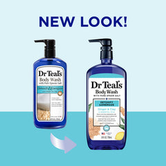 Dr Teal's Detoxify Ginger Clay bottle close-up signals energizing cleanse.