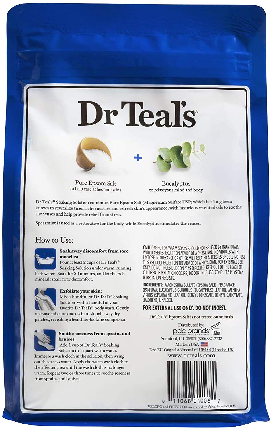 Dr Teal's bundle display shows 6lbs total for versatile soaking routine.