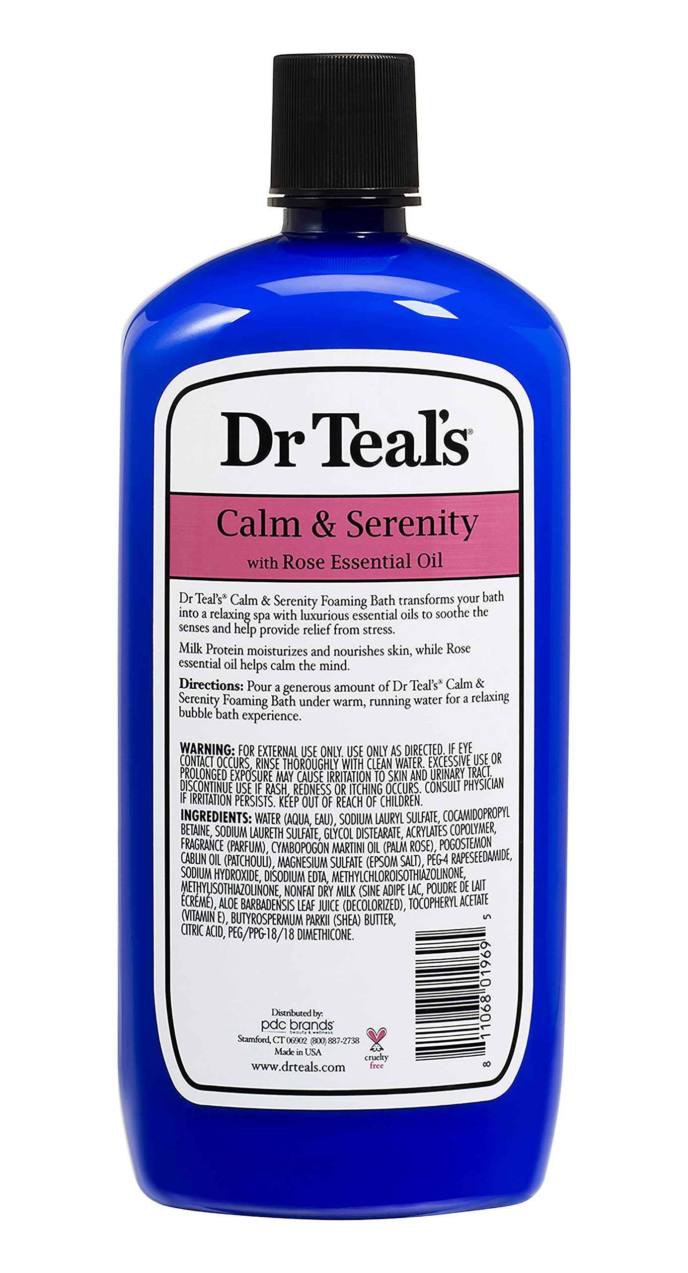Dr.Teal's Calm & Serenity pure Epsom salts support muscle relaxation.