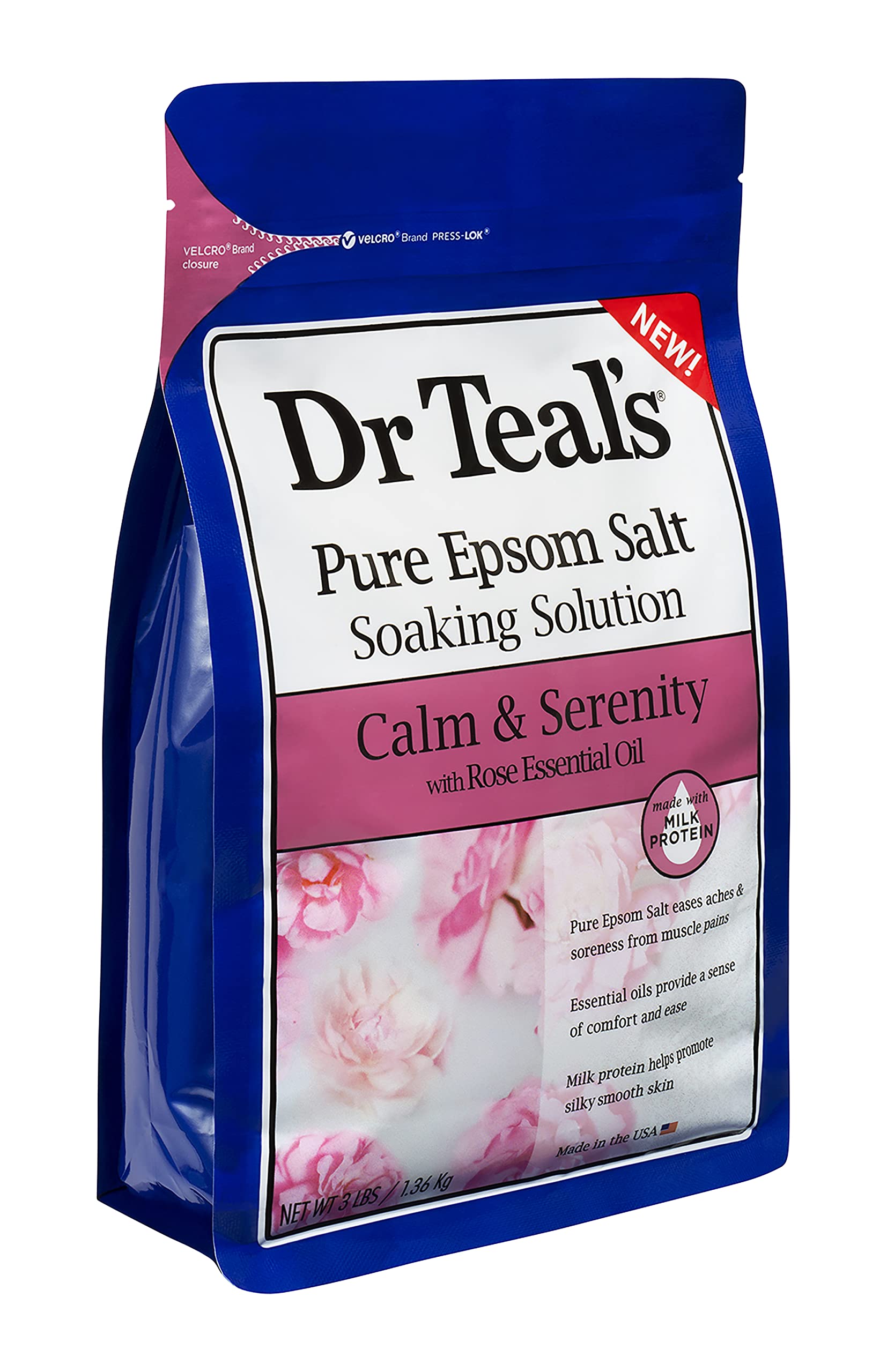 Dr.Teal's Calm & Serenity rich bubbles create a luxe bath experience.