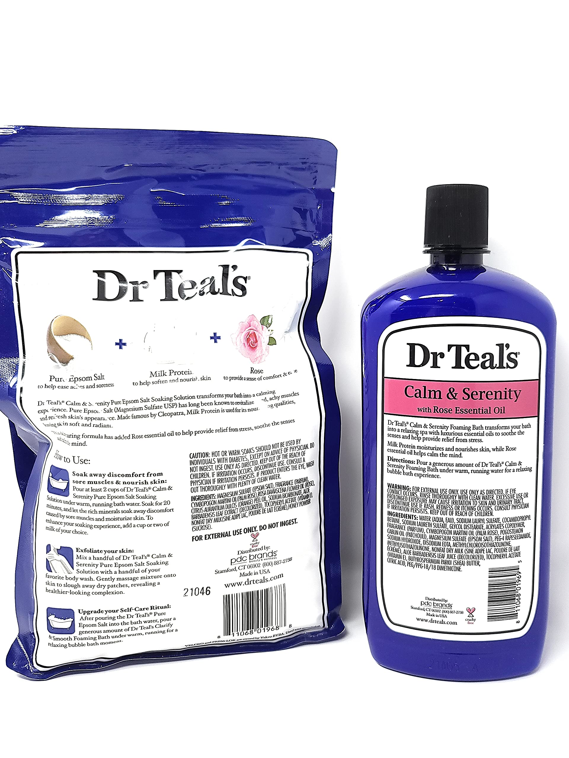 Dr.Teal's Calm & Serenity rose bath scene invites daily relaxation.